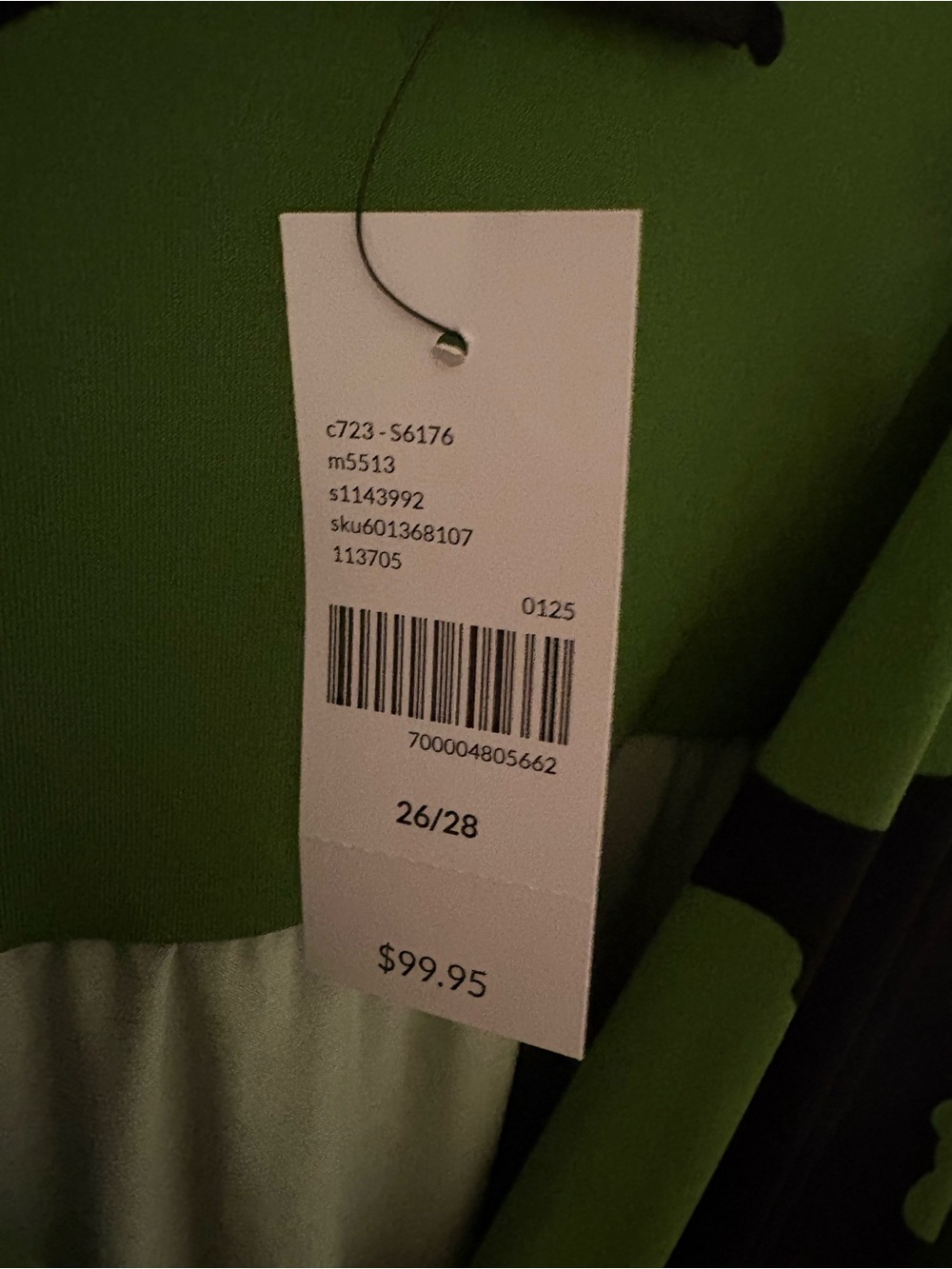 Lane Bryant Black and Green Floral Wrap Dress - Picture 8 of 9